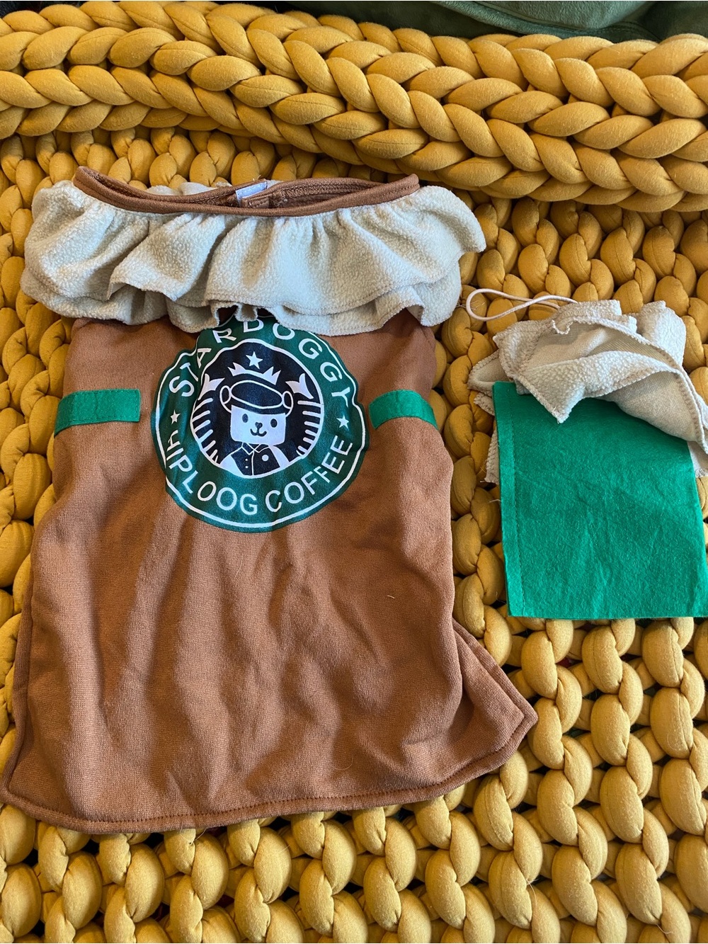 Dog Costume Coffee Shop Tunic with Collar